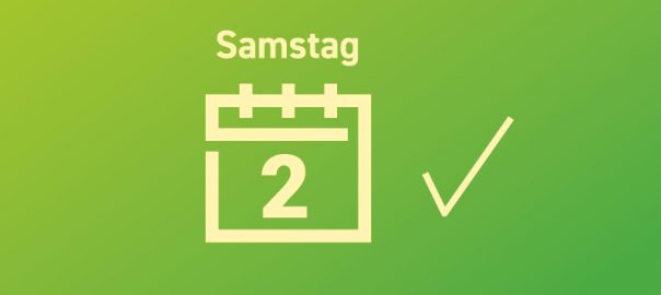 Samstag 2. Mai geöffnet